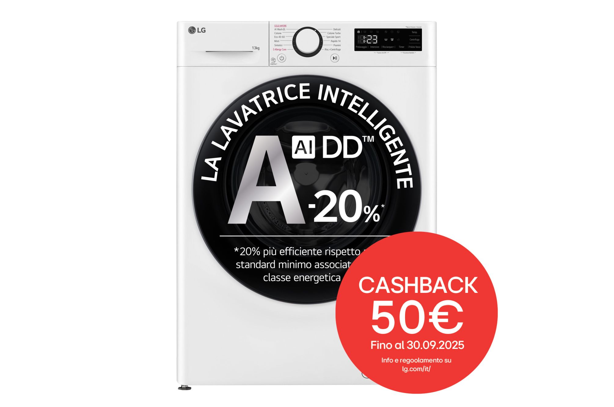 Foto frontale lavatrice F4R3013NSWB con Cashback